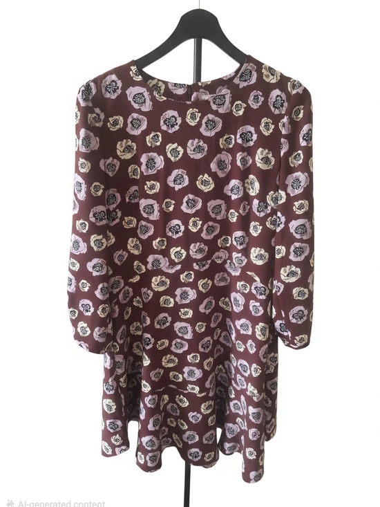LOFT Other - LOFT Maroon Floral Long-Sleeve Girls Dress
